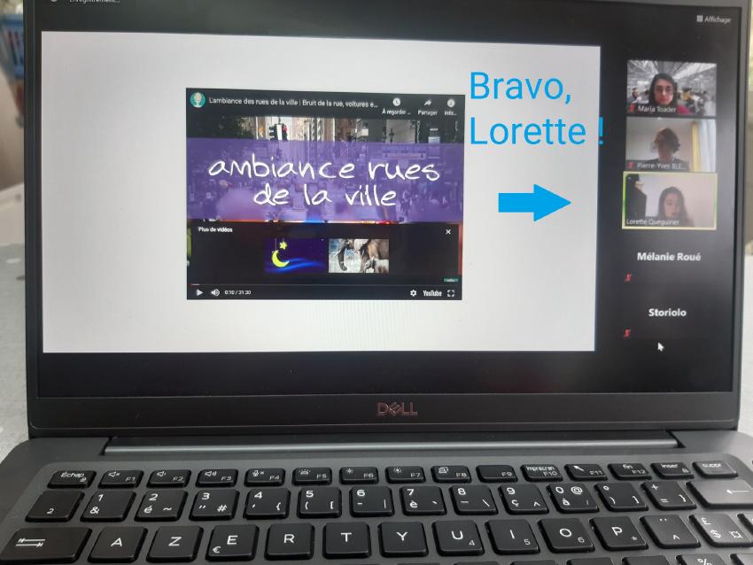 Lorette pitch le projet de son hackaton devant le PEPITE Pays de la Loire